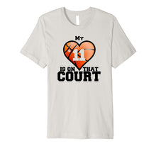 Load image into Gallery viewer, My Heart Is On That Court #11 T-Shirt Basketball Mom Tee