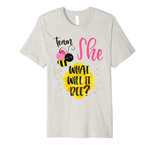 Load image into Gallery viewer, Gender Reveal Team SHE Shirt Girl What Will It Bee or He Tee Premium T-Shirt