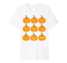 Load image into Gallery viewer, Pumpkin Emojis Halloween Shirt | Funny Carved Pumpkins Gift