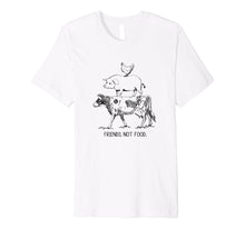 Load image into Gallery viewer, Friends Not Food Vegan Vegetarian T-shirt