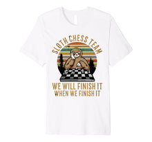 Load image into Gallery viewer, Distressed Sloth Chess Team Funny Slow Chess Players gift Premium T-Shirt