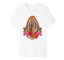 Load image into Gallery viewer, Our Lady of Guadalupe with roses T-shirt