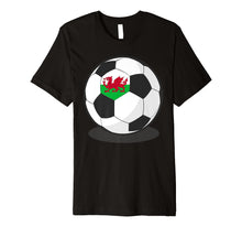 Load image into Gallery viewer, Welsh Flag On Soccer Ball | Wales Football Jersey Tee