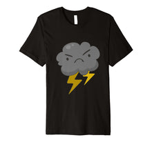 Load image into Gallery viewer, Angry Cloud with Lightning Thunderstorm Weather T-Shirt