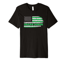Load image into Gallery viewer, Organ Donor Awareness Kidney Transplant Distressed Flag Tees