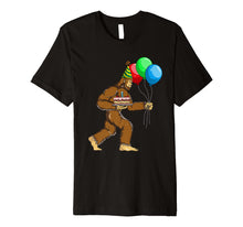 Load image into Gallery viewer, Bigfoot Birthday Cake Balloons Sasquatch T-Shirt