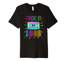 Load image into Gallery viewer, Made In 1989 Birthday Shirt Retro Vintage 80s Costume