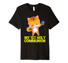 Load image into Gallery viewer, My 1st Holy Communion Dabbing Cat Gifts for Boy Girl Premium T-Shirt