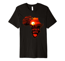Load image into Gallery viewer, Africa T Shirt Map Of Africa Tee South African Sunset Safari