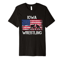 Load image into Gallery viewer, Iowa Wrestling American Flag Gift For Wrestler Shirt