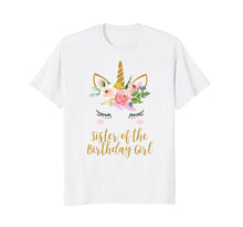 Load image into Gallery viewer, Boho Sister of the Birthday Girl Unicorn Sister Shirt