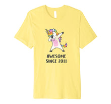 Load image into Gallery viewer, PREMIUM Unicorn Shirt Birthday 8 Years Awesome Since 2011