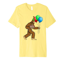 Load image into Gallery viewer, Bigfoot Birthday Cake Balloons Sasquatch T-Shirt