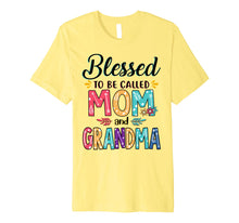Load image into Gallery viewer, Blessed To Be Called Mom And Grandma Flower T-Shirt Premium T-Shirt
