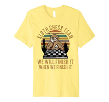Load image into Gallery viewer, Distressed Sloth Chess Team Funny Slow Chess Players gift Premium T-Shirt