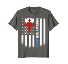 Load image into Gallery viewer, emergency room Nurse Shirt US Flag