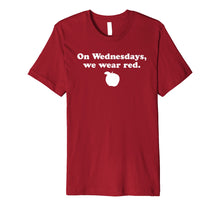 Load image into Gallery viewer, On Wednesdays We Wear Red Tee Red For Ed