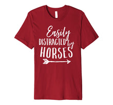 Load image into Gallery viewer, Easily Distracted By Horses Funny Horse Girl Stable Shirt