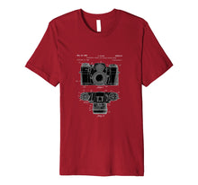Load image into Gallery viewer, Vintage Camera Diagram T-Shirt Cool Unique
