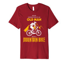 Load image into Gallery viewer, Never underestimate an Old Man with a Mountain Bike T-Shirt