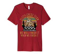 Load image into Gallery viewer, Distressed Sloth Chess Team Funny Slow Chess Players gift Premium T-Shirt