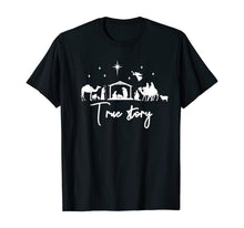 Load image into Gallery viewer, True Story Nativity Christmas Baby Jesus Manger Catholic T-Shirt