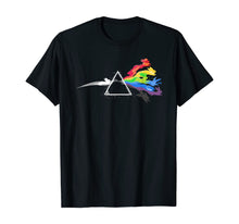 Load image into Gallery viewer, The TShirt Wall Prism Refraction Pink Rainbow Poke Floyd Mon T-Shirt
