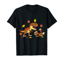 Load image into Gallery viewer, Turkey & T Rex Thanksgiving Funny Gift For Kids Boys Girls T-Shirt