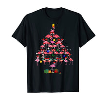 Load image into Gallery viewer, Funny Flamingo Christmas Tree T-Shirt T-Shirt