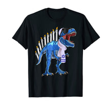 Load image into Gallery viewer, Menorasaurus Rex Shirt T Rex Dinosaur Hanukkah Gift for Boys