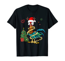 Load image into Gallery viewer, Chicken Christmas Reindeer Christmas Lights Pajama Costume T-Shirt