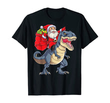 Load image into Gallery viewer, Santa Riding Dinosaur T rex Christmas Gifts Boys Men Xmas T-Shirt