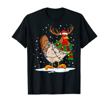 Load image into Gallery viewer, Funny Chicken Christmas Tee Reindeer Christmas Lights Pajama T-Shirt
