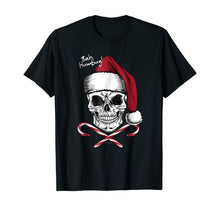 Load image into Gallery viewer, Skull Bah Humbug Christmas Funny Santa T shirt