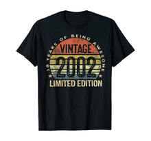 Load image into Gallery viewer, 18 Year Old Gifts Vintage 2002 Limited Edition 18th Birthday T-Shirt-65842