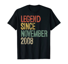 Load image into Gallery viewer, Legend Since November 2008 11th Birthday Gift 11 Year Old T-Shirt