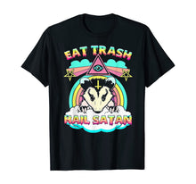 Load image into Gallery viewer, Eat Trash Hail Satan Raccoon Pentagram Satanic Garbage Gang T-Shirt-68791