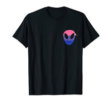 Load image into Gallery viewer, Bisexual Alien LGBTQ Bi Pride Flag Weird Vaporwave T-shirt