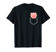 Load image into Gallery viewer, Cute Pig Pocket Shirt Funny Gift for Women Girls T-Shirt