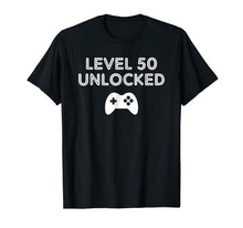 Load image into Gallery viewer, 50th Birthday Shirt Gifts - Level 50 Unlocked Over The Hill