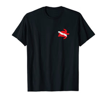 Load image into Gallery viewer, Sea Turtle Tshirt Dive Flag Scuba Diving Lovers Diver Shirt