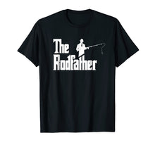 Load image into Gallery viewer, Mens Funny Fishing T-Shirt - The Rodfather, Fishing Gift For Men