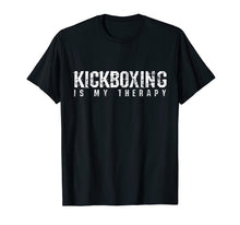 Load image into Gallery viewer, Kickboxing Therapy T-Shirt Boxing Tshirt Material Arts Gift