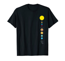 Load image into Gallery viewer, Minimalist Solar System - Astronomy Science T-Shirt