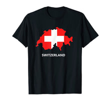 Load image into Gallery viewer, Switzerland Flag Map T-Shirt