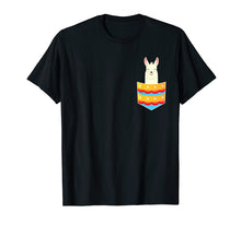 Load image into Gallery viewer, Cute Llama In Pocket Gift T-Shirt