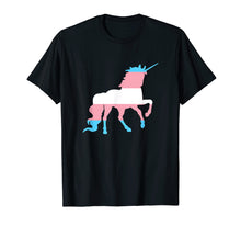 Load image into Gallery viewer, Transgender Unicorn T-Shirt - Trans Flag Pride LGBTQ Tee