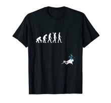 Load image into Gallery viewer, Evolution of Man Funny Scuba Diving T-Shirt