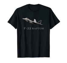 Load image into Gallery viewer, F-22 Raptor Jet Fighter Plane T shirt