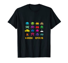 Load image into Gallery viewer, Game Over retro alien invaders tshirt 80s 8-bit video game